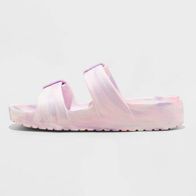 Girls' Noa Blown EVA Footbed Sandals - Cat & Jack Blue/Purple 6