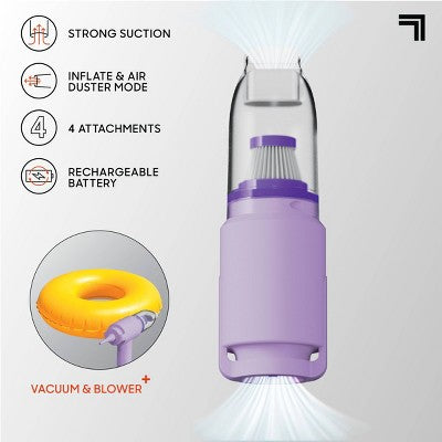 Sharper Image Cordless Handheld Vacuum and Blower Purple