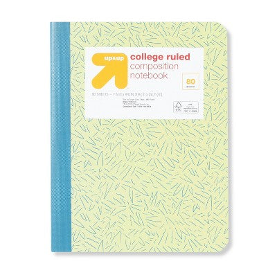 80ct College Ruled Composition Notebook Line - up&up