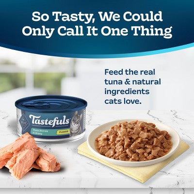 Blue Buffalo Tastefuls Natural Flaked Wet Cat Food with Tuna Entree in Gravy - 5.5oz
