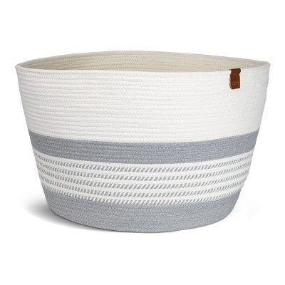CleverMade XL Rope Basket Stone Gray