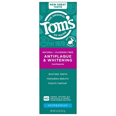 Tom's of Maine Antiplaque and Whitening Toothpaste - 4.5oz