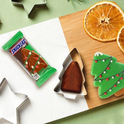 Snickers Christmas Candy Trees Single Size Chocolate - 1.1oz