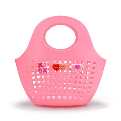 Basket with Icons Pink - Bullseye's Playground