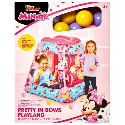 Minnie Mouse Inflatable Kids Ball Pit Playland with 20 Soft Flex Balls