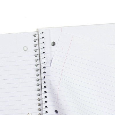 Yoobi Evolve 1 Subject Notebooks 8"x10.5" College Ruled Charcoal Striped
