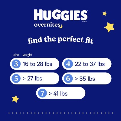 Huggies Overnites Nighttime Baby Diapers - Size 7 - 60ct