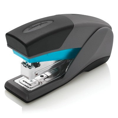 Swingline Optima 25 Compact Stapler Blue/Gray: Non-Powered Desk Tool, Metal & Plastic, 1 Year Warranty, Office Stapler