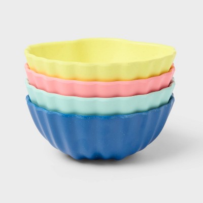 4pk 10 fl oz Shell Cereal Bowls - Sun Squad