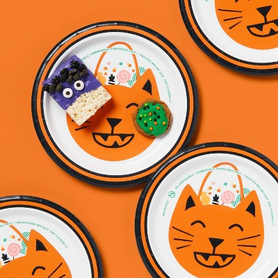 Halloween Disposable Plates - Cat - 7" - 60ct - up&up