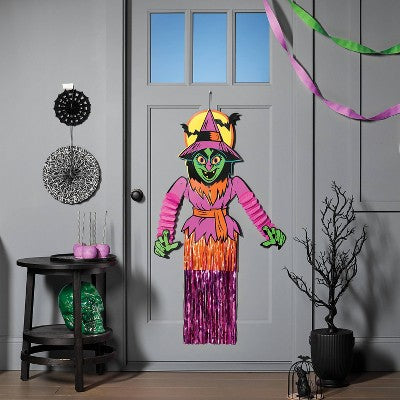 50"x16" Large Witch Honeycomb Tinsel Paper Wall Decor - Hyde and EEK! Boutique