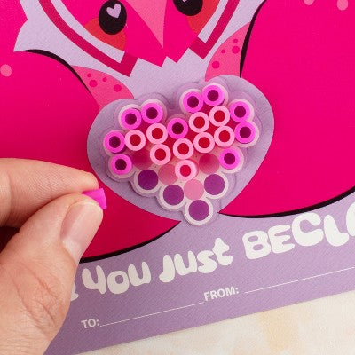 Perler 8ct Bead Clawsome Valentine's Day Classroom Exchange Cards
