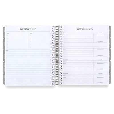 erin condren July 2024 June 2025 Academic Planner 7"x9" Colorblock Circles Coral