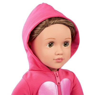 Our Generation Skate Into Fun Outfit with Skateboard & Stickers Accessories for 18" Dolls: 8-Piece Sports Clothing Set