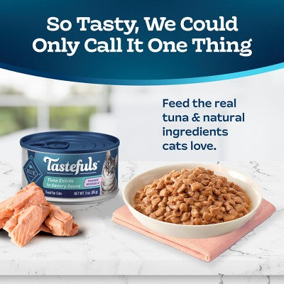 Blue Buffalo Tastefuls Tuna Entree in Gravy Morsels Wet Cat Food - 3oz