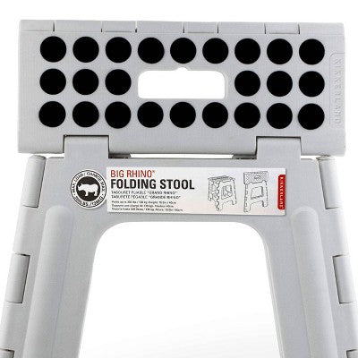 Kikkerland 15.5'' Tall Folding Step Stool Gray