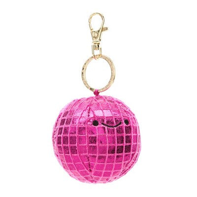 FAO Schwarz Toy Plush Keychain Disco Pink