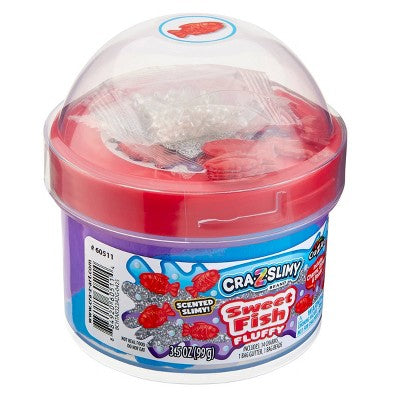 Cra-Z-Slimy Dome Topper 1 Sweet Fish: Slimes & Putties Set, 3.5 Net Weight, 4 Pieces, Creativity Focus