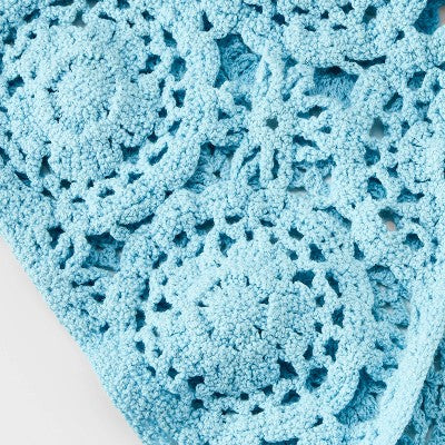 Girls' Floral Knit Headscarf - art class Blue