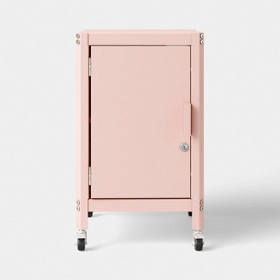 Metal Rolling Locker Storage Cabinet with Lock Pink - Room Essentials Fully assembled (LOCAL PICKUP ONLY)