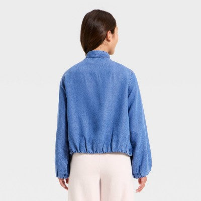 Girls' Denim Bubble Blouson Jacket - art class L