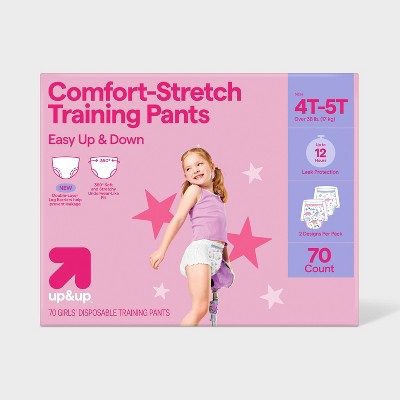 Girls' Disposable Training Pants - 4T-5T - 70ct - up&up