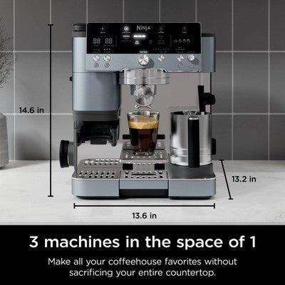 Ninja Luxe Cafe Premier Series 3-in-1 Espresso, Coffee and Cold Brew Machine Blue (LOCAL PICKUP ONLY)