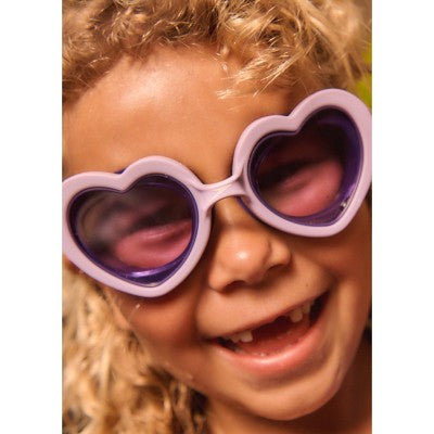 Speedo Kids' Sunny Vibes Heart Swim Goggles - Bright Lavender/Lavender
