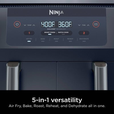 Ninja Foodi DZ090GY 6qt 2 Basket Air Fryer Gray
