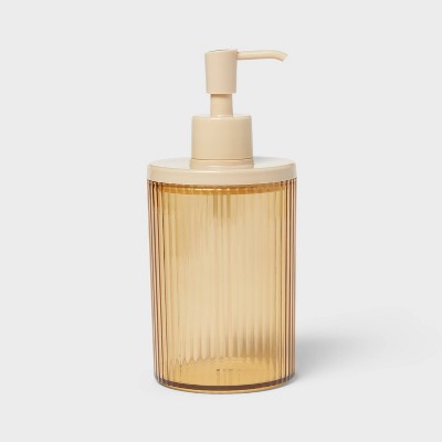 Ribbed Soap Pump Tan - Room Essentials