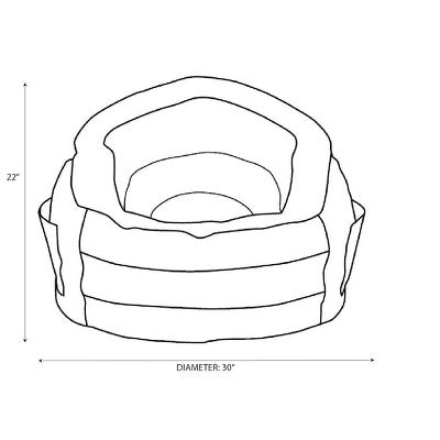 Settle In Kids' Bean Bag Chair Rose - Pillowfort: Toddler Seat, Indoor Use, Polystyrene Beads, Handle & Pocket (LOCAL PICKUP ONLY)
