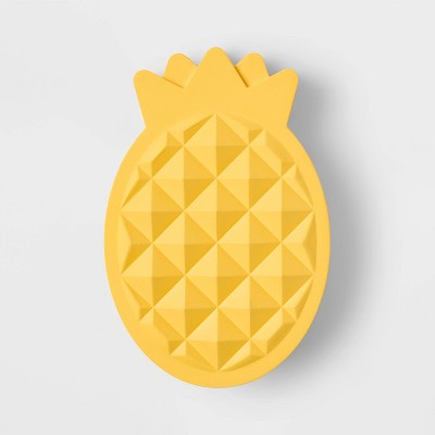Tough Rubber Pineapple Chew Dog Toy - Yellow - Sun Squad