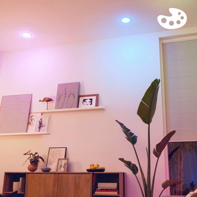 Philips Smart Wi-Fi 85W 6'' Recessed Downlight 1P: E26 Base, Smart Color and Tunable White, Voice Control, Dimmable