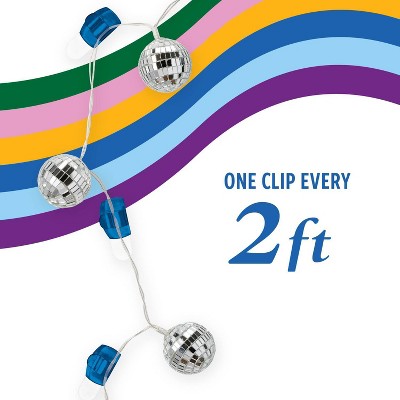 Command 5pk Damage-Free Transparent Cord Clips Arctic Freeze
