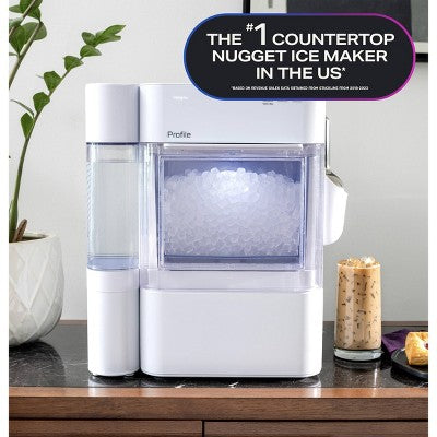 GE Appliances Opal 2.0 Ultra Nugget Ice Maker with Side Tank and Scale Inhibiting Filter White (LOCAL PICKUP ONLY)