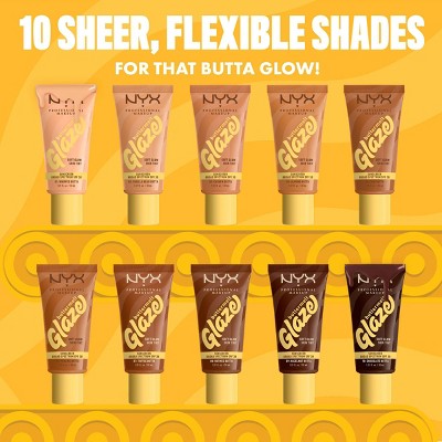 NYX Professional Makeup Buttermelt Glaze Skin Tint with SPF 30 - Praline Butta - 1.01 fl oz