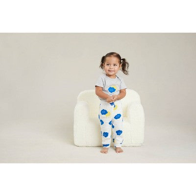 Huggies Baby Boys' 2pk Cloud Organic Pants - Blue/White/Yellow 9M