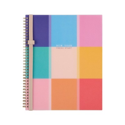 Happy Brands Organized July 2025 - June 2026 Weekly/Monthly Planner 9.37"x11.12" Multicolor Cool Brights