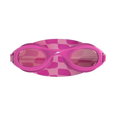 Speedo Glide with Fabric Strap Kids' Swim Googles - Disco Pink/Vermillion