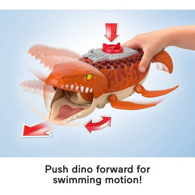 Fisher-Price Imaginext Jurassic World Rebirth Aqua Chomp Chase Mosasaurus Dinosaur Toy Playset