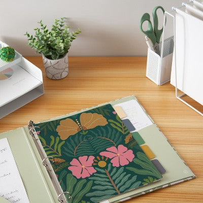 U Brands 5 Tab Paper Dividers Folklore Fauna