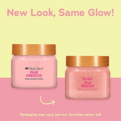 Tree Hut Pink Hibiscus Mini Shea Sugar Scrub - 3.4oz: Paraben-Free, Sulfate-Free, Vegan, Alcohol-Free