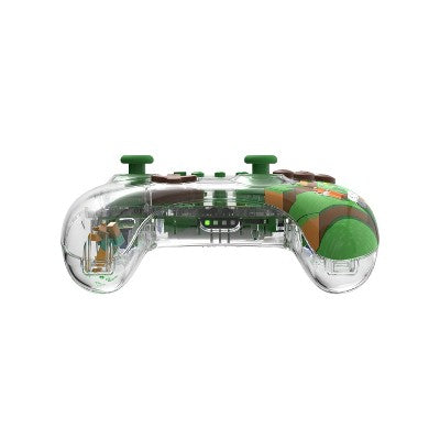 PDP REALMz Wireless Nintendo Switch Controller Forest Biome: USB-C Connection, Clear Design