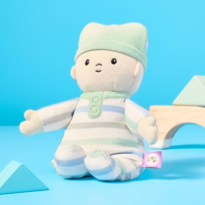 8" Boy Soft Little Baby Doll Stripe Pajamas - Gigglescape
