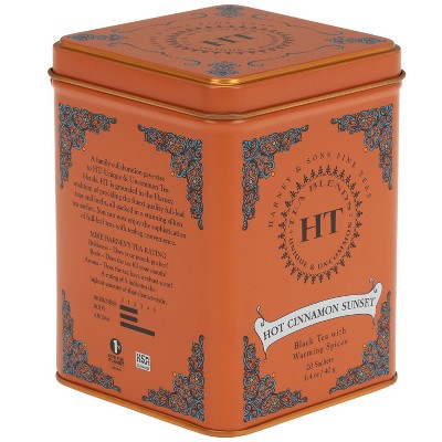 Harney & Sons Hot Cinnamon Sunset Black Tea Sachets - 20ct