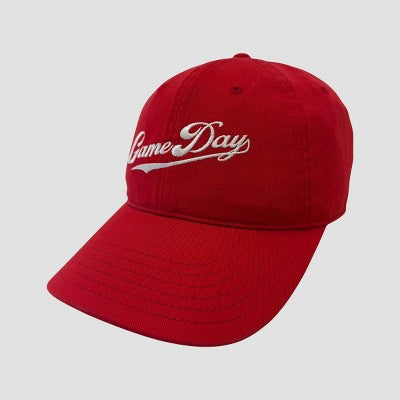 Mad Engine Game Day Embroidery Baseball Hat - Red