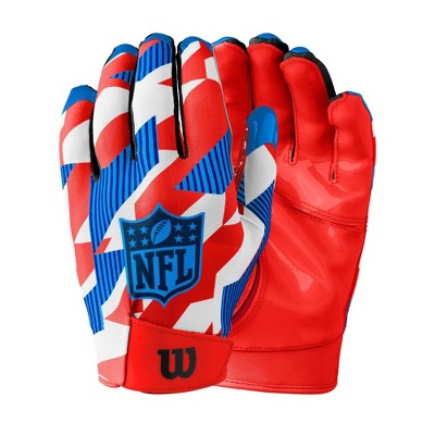 NFL Youth Ignition Receiver Football Gloves - S/M Red/White/Blue
