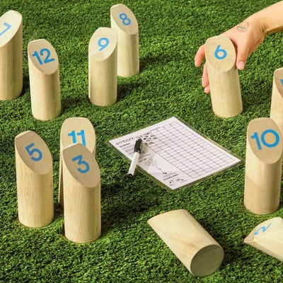 Molki Rubberwood Numbered Peg Game Target Toss - Embark: Fun Outdoor Game for Kids 6+