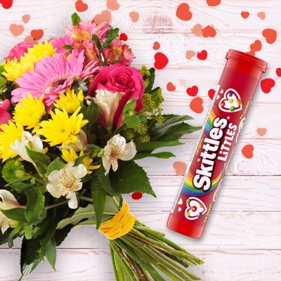 Skittles Littles Original Mini Candy Valentine's Day Gift Mega Tube - 1.9oz