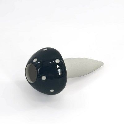 Ceramic Mushroom Watering Stake Black - Bullseye's Playground